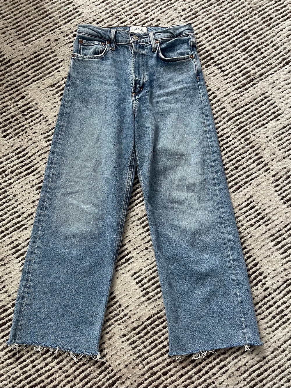 Agolde |Light Washed Blue Straight-Leg Jeans